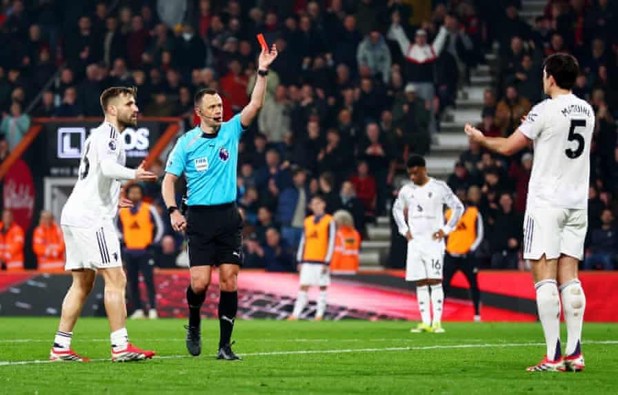 Maguire Red Card, VAR Drama: Bournemouth 2 - 2 Manchester United