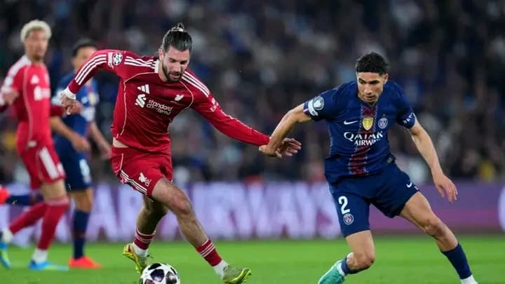Liverpool Face PSG in Champions League Quarter Finals